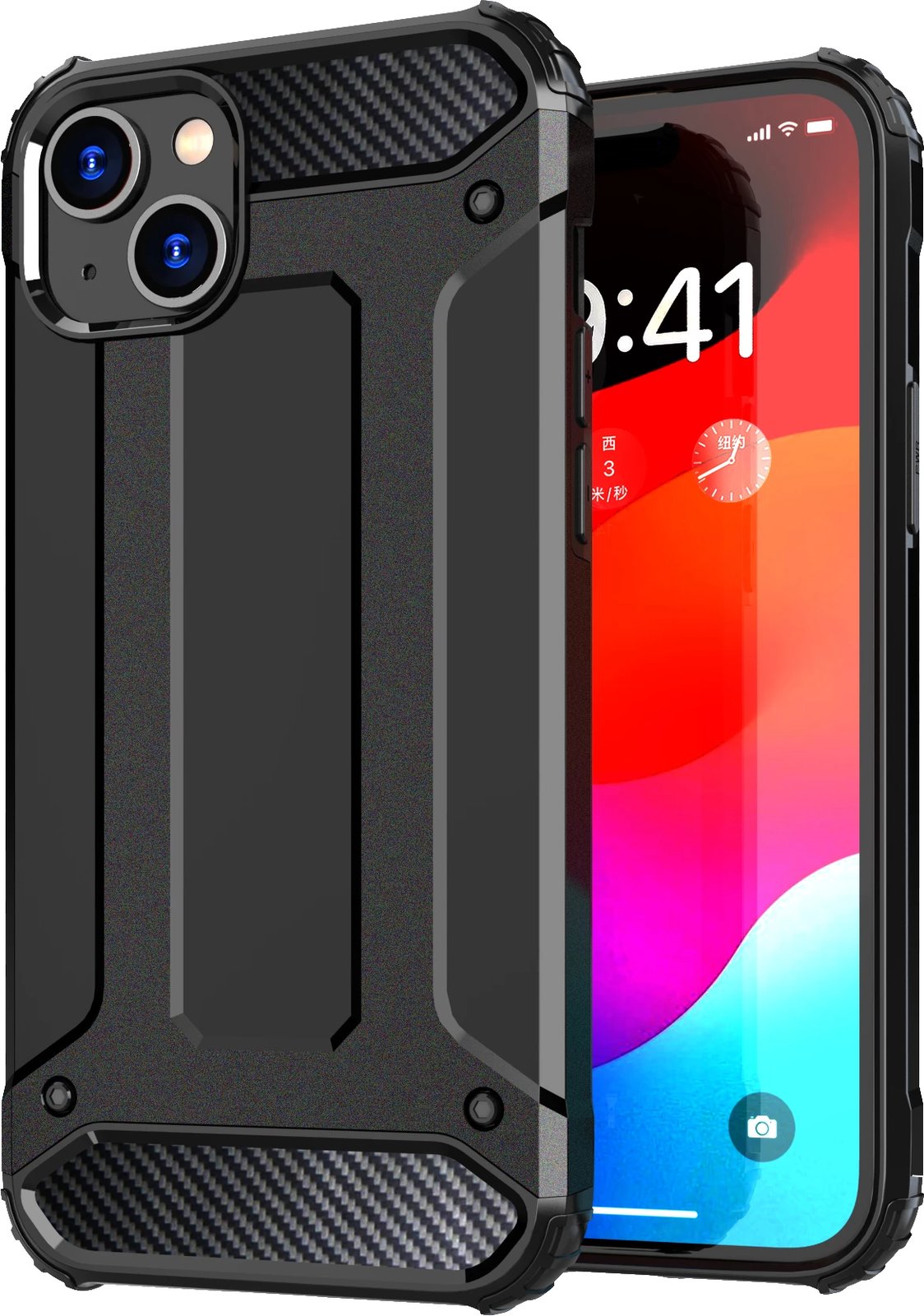 Mbështjellës Hurtel Hybrid Armor për iPhone 15 Plus, Kaltër