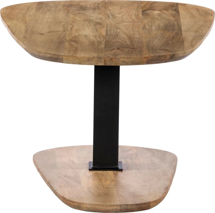 Tavolinë kafeje LEVEL, natyrale e zezë, 95x65x48cm