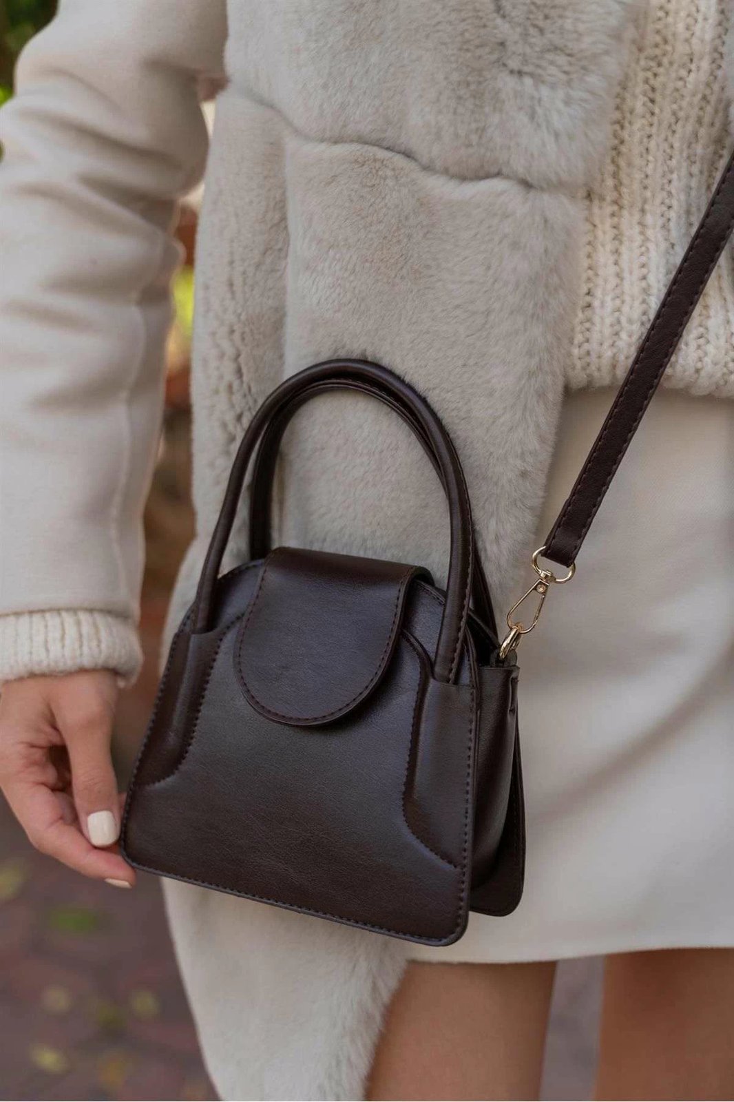 Çantë krahu Zoozie Bags, MK1020223SV10-001, ngjyrë kafe