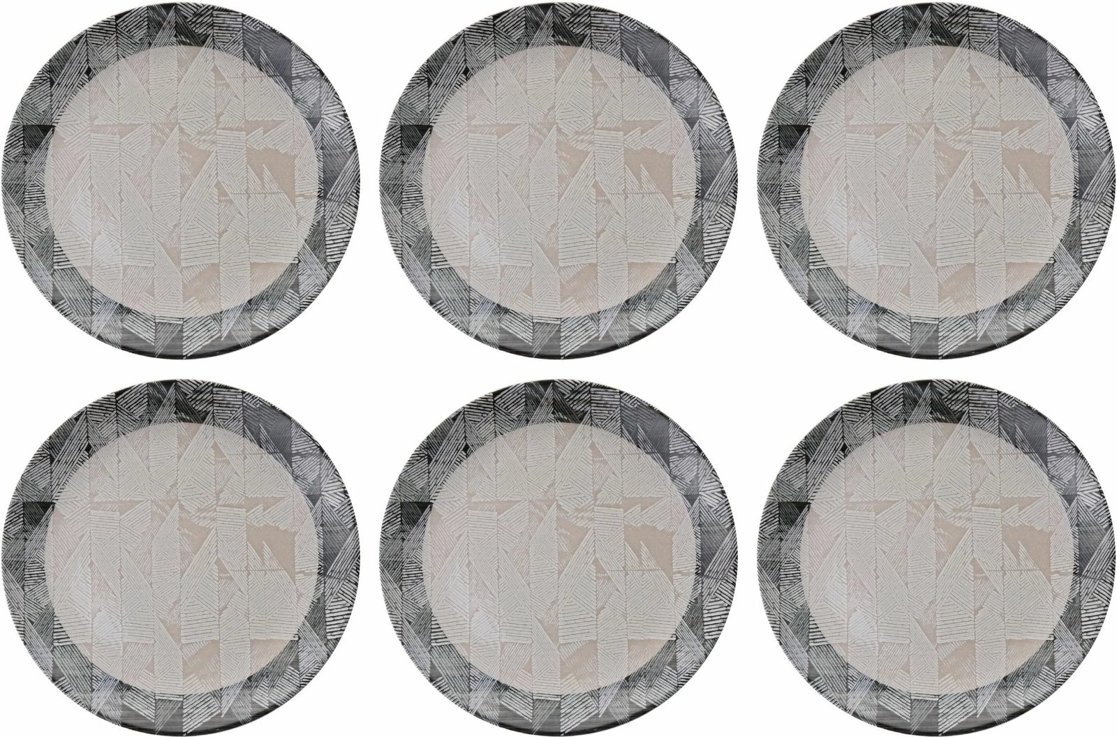 Set pjatash shërbimi (6 copë), Hermia Concept, model Serv gri