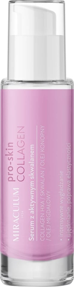 Serum për fytyrë Miraculum Pro-Skin Collagen me Squalane aktiv për femra, 30ml