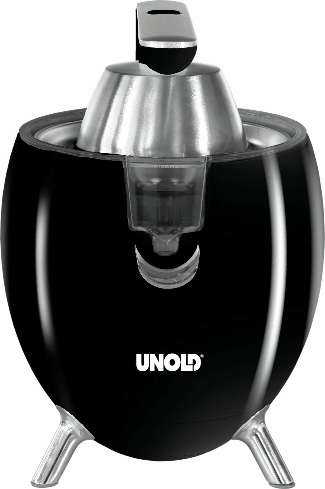 Shtrydhëse dore agrumesh UNOLD 78135, 1100W, plastikë/çelik inox, e zezë