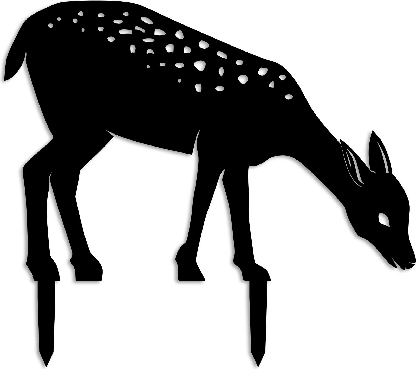 Objekt dekorativ për kopsht Aberto Design, Gazelle 01, metal i zi, 64x72cm