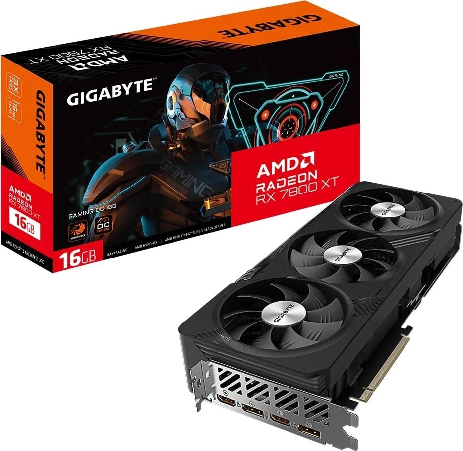 Kartë grafike Gigabyte Radeon RX 7800 XT GAMING OC, 16GB Kartë grafike Gigabyte Radeon RX 7800 XT GAMING OC, 16GB