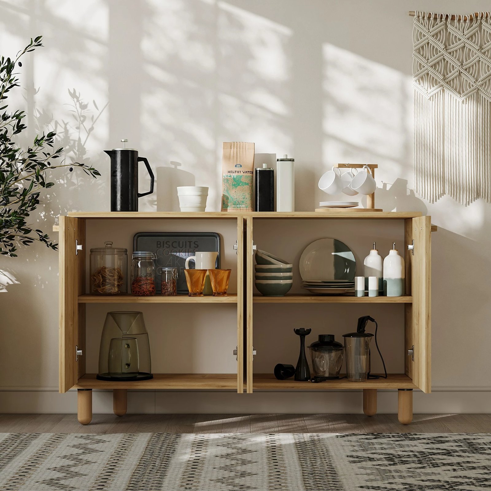 Konsol Skye Decor, ngjyrë lisi Sapphire Oak, Venedik