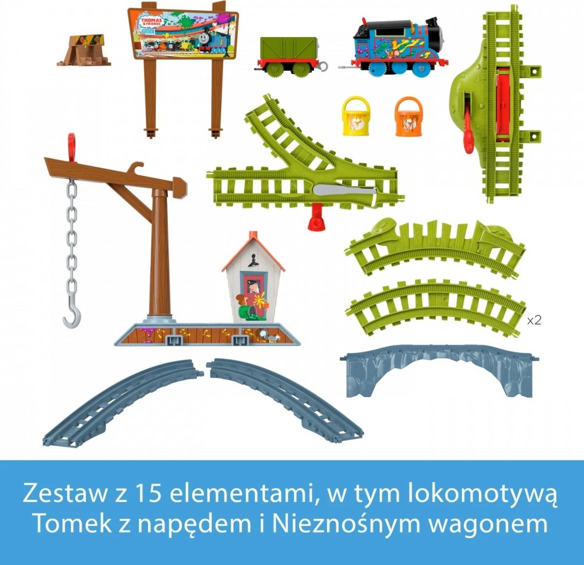 Set lodër treni Fisher Price Thomas & Friends Paint Delivery, plastikë, shumëngjyrësh