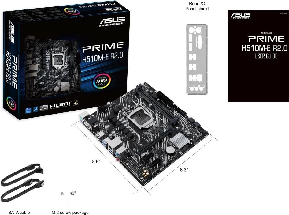 Pllakë amë Asus PRIME H510M-E R2.0, LGA1200, micro ATX, DDR4, e zezë