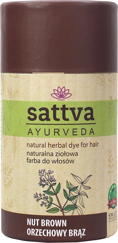 Ngjyrë për flokë Sattva Ayurveda për femra Nut Brown 150g