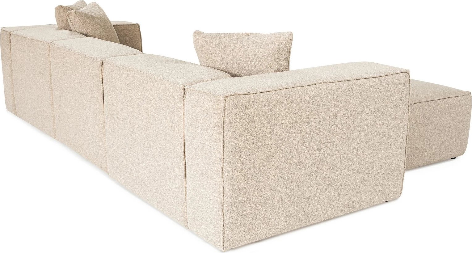 Kënd-sofë Lora me pouffe, ngjyrë pjeshke