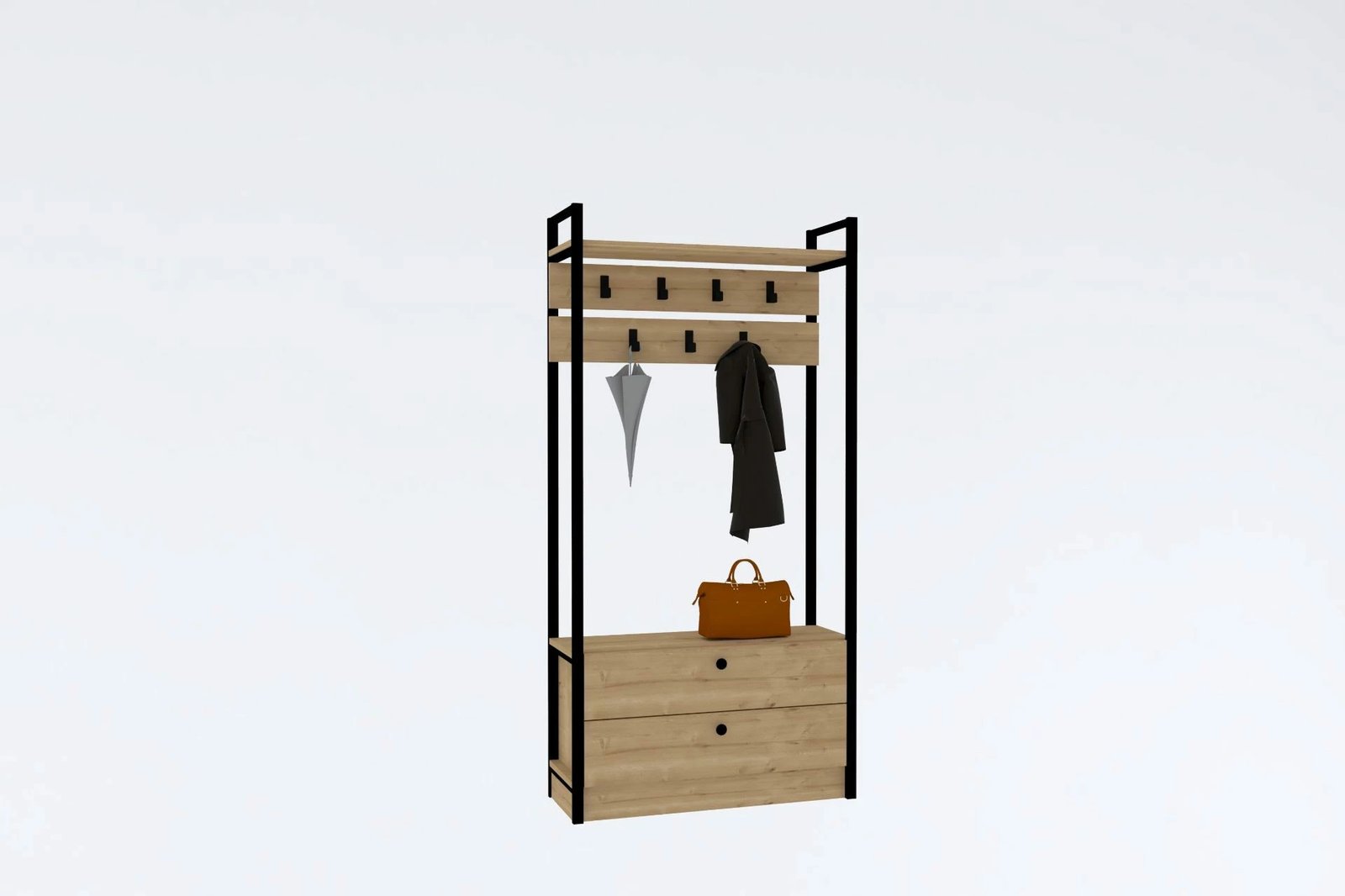 Stendë për korridor Hanah Home, Manolya, ngjyrë safir dhe e zezë