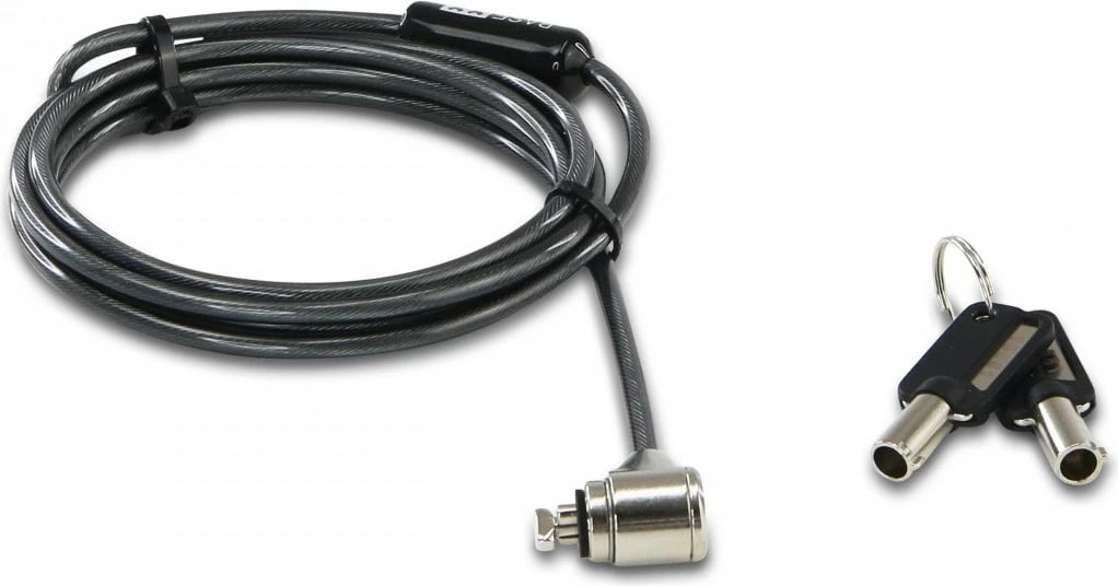 Kabllo sigurie për laptop DICOTA BASE XX, D31938, me çelës, 1.5m, zi/argjendtë