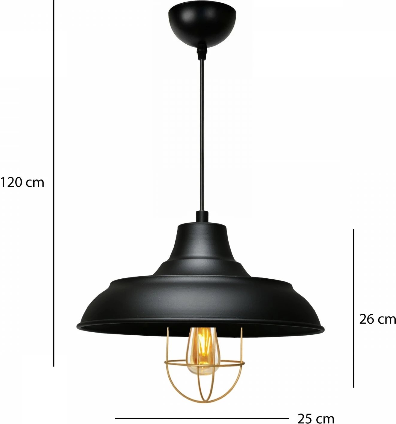 Llambë tavani Opviq, e zezë, AYD-3339