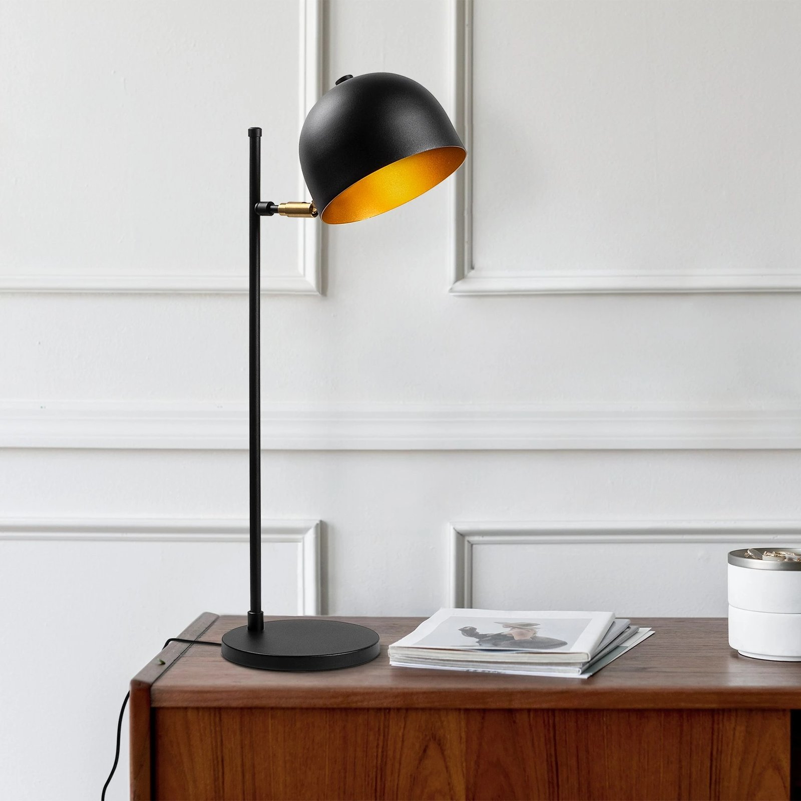 Llambë tavoline Opviq, Alfa - 13007-US, e zezë dhe ari