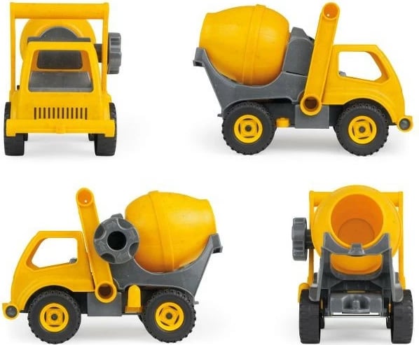 Kamion betonier lodër Lena EcoActives, plastikë e ricikluar, 28 cm, verdhë/gri