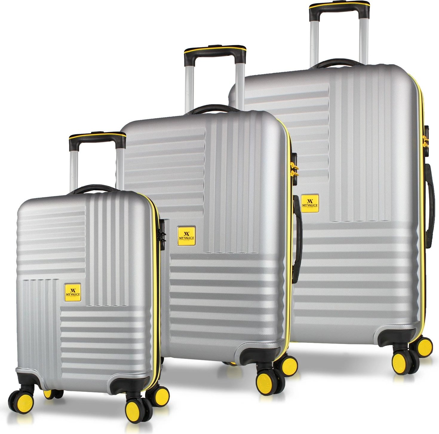 Set valixhesh (3 copë), Zoozie Bags, 8098, ngjyrë gri