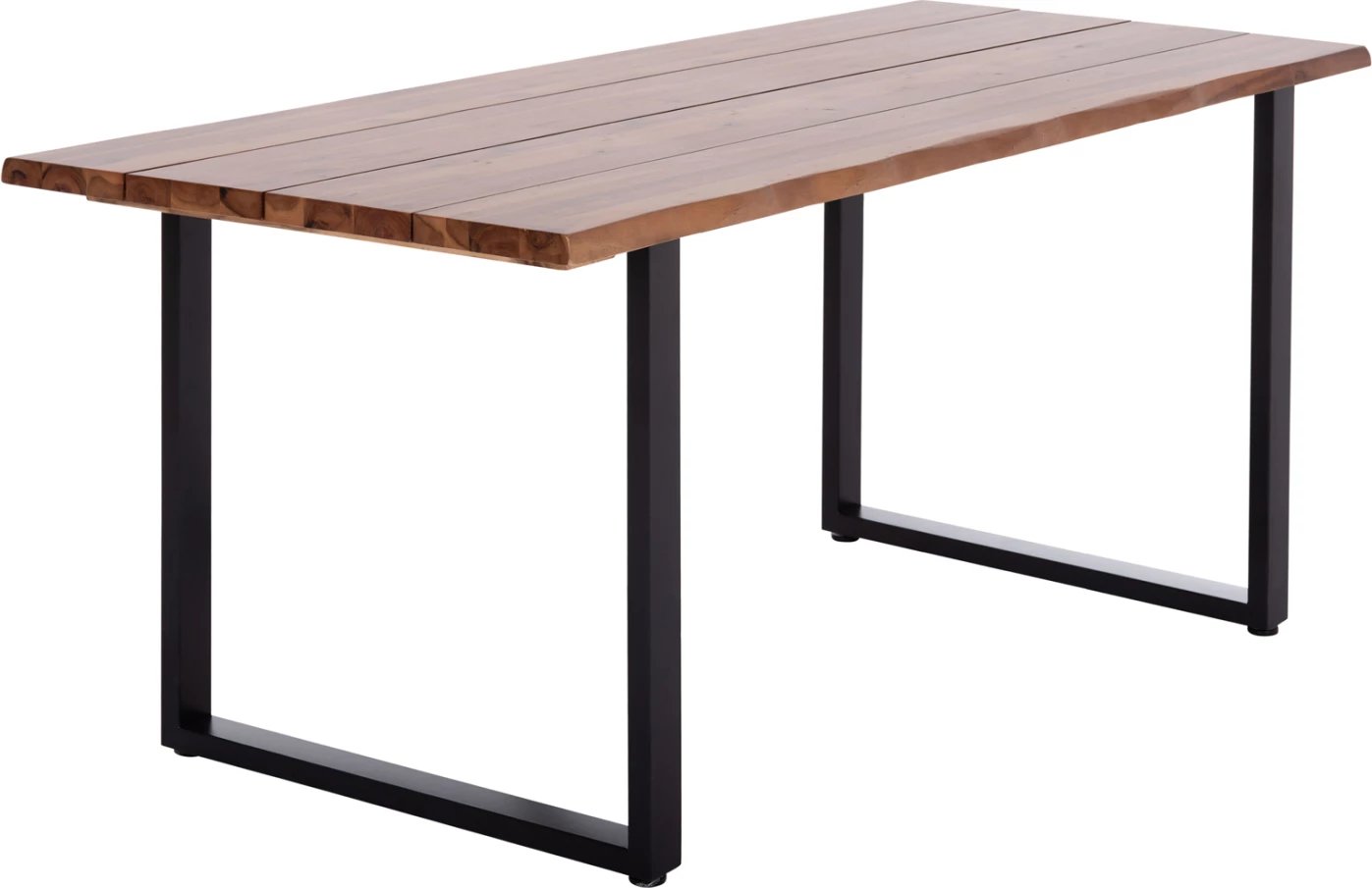 Tavolinë ngrënieje për jashtë, dru akacie, këmbë metalike, FRIGGO FH6297.01, 160x80x77cm