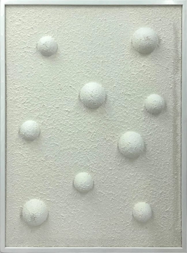 Pikturë dekorative White Clouds, dru i bardhë, 60x80x6cm