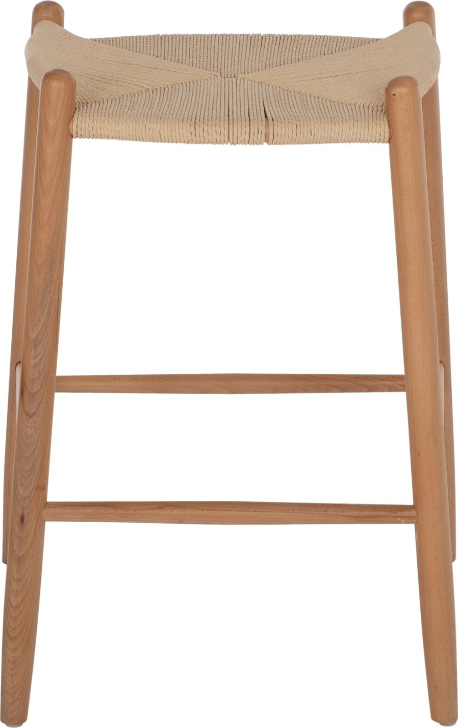 Karrige për bar, lartësi mesatare, dru ahu dhe litar, 44x46x65H cm, FH9321.01