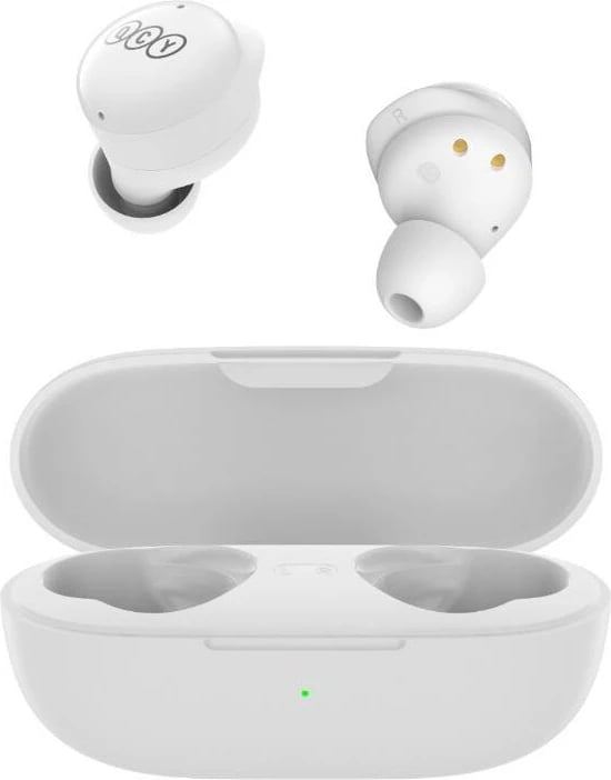 Kufje pa tela QCY T17, TWS, Bluetooth 5.1, të bardha
