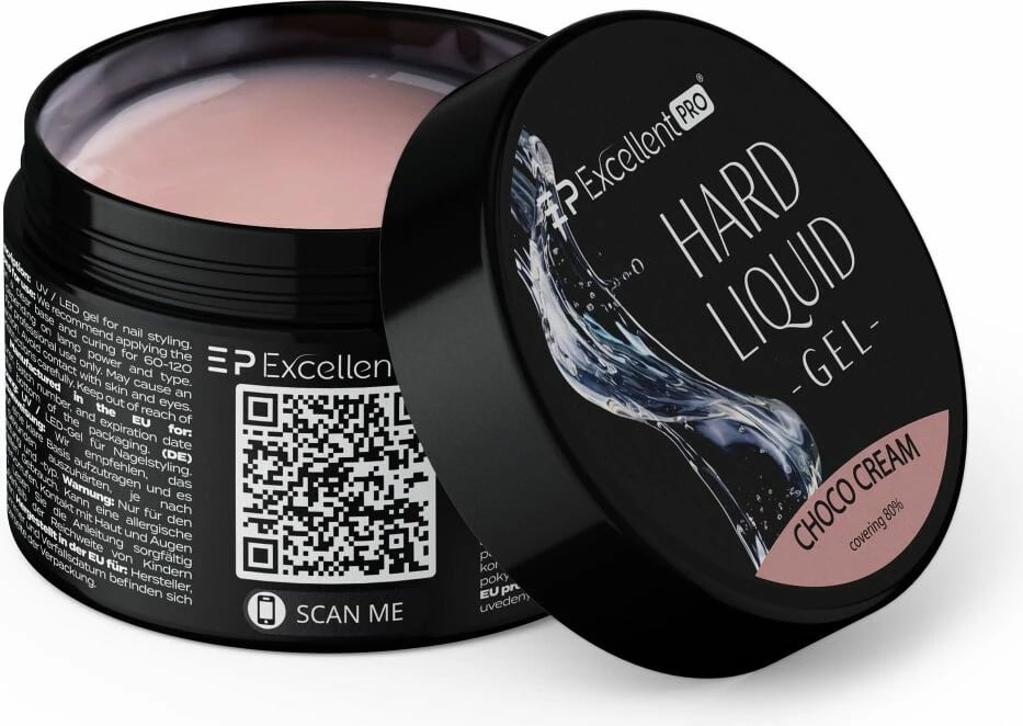Xhel ndërtues për thonj për femra Excellent PRO Hard Liquid Gel Choco Cream 50g