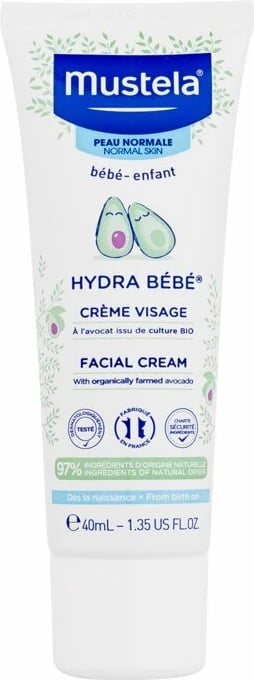 Krem dite për fytyrë për fëmijë Mustela Hydra Bébé 40ml Krem dite për fytyrë për fëmijë Mustela Hydra Bébé 40ml