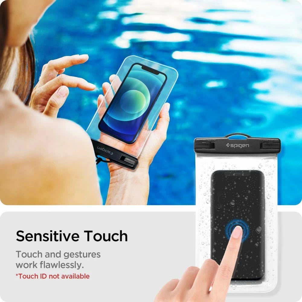Mbështjellës Spigen Aqua Shield A601, IPX8, universal, 2 copë, transparent