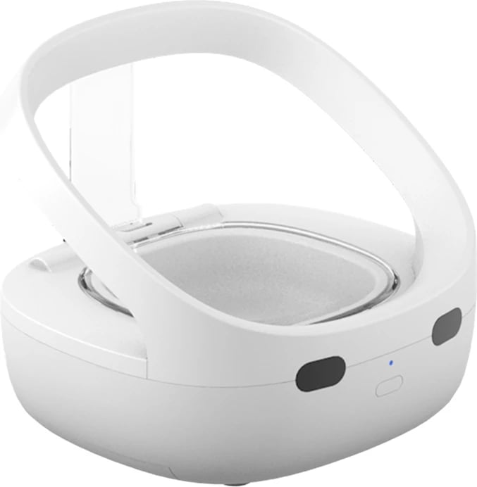 Dispenser ushqimi smart, Petoneer, PF009 (PN-110065-01), RFID deri 10 kafshë, tas 400 ml, ftohje me kasetë, Bluetooth app, USB-C/4x AA, bardhë