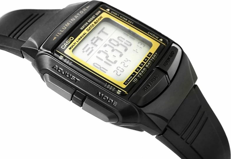 Orë dore për meshkuj Casio, e zezë