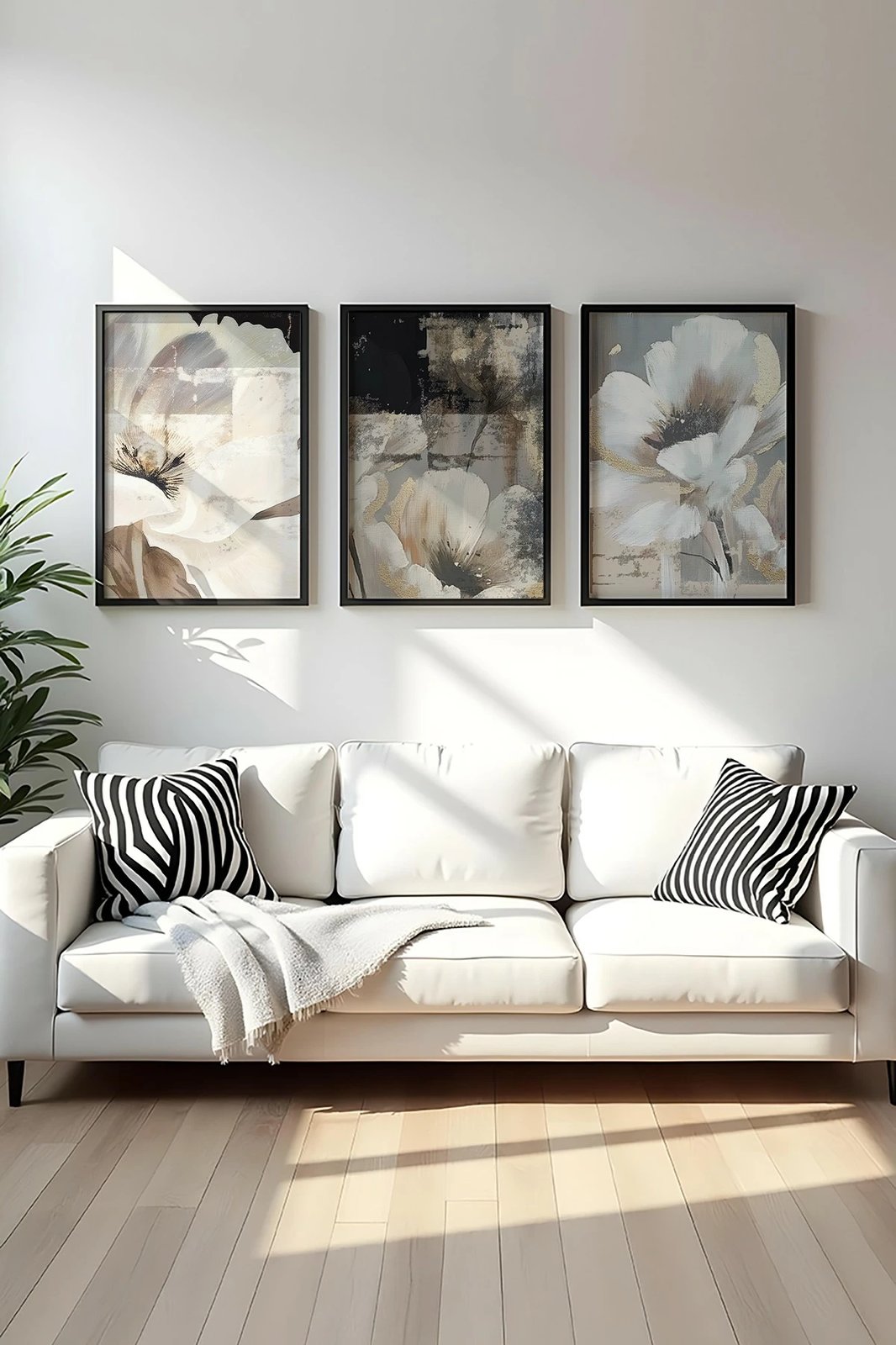 Pikturë dekorative me kornizë, 3 copë, Wallity, Huhu480S, 50x70cm