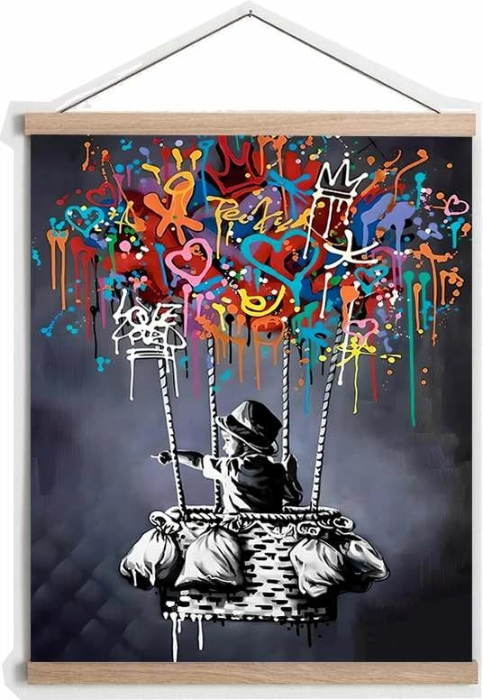 Pikturë dekorative me kornizë, shumëngjyrëshe, MRG60, 50x70cm