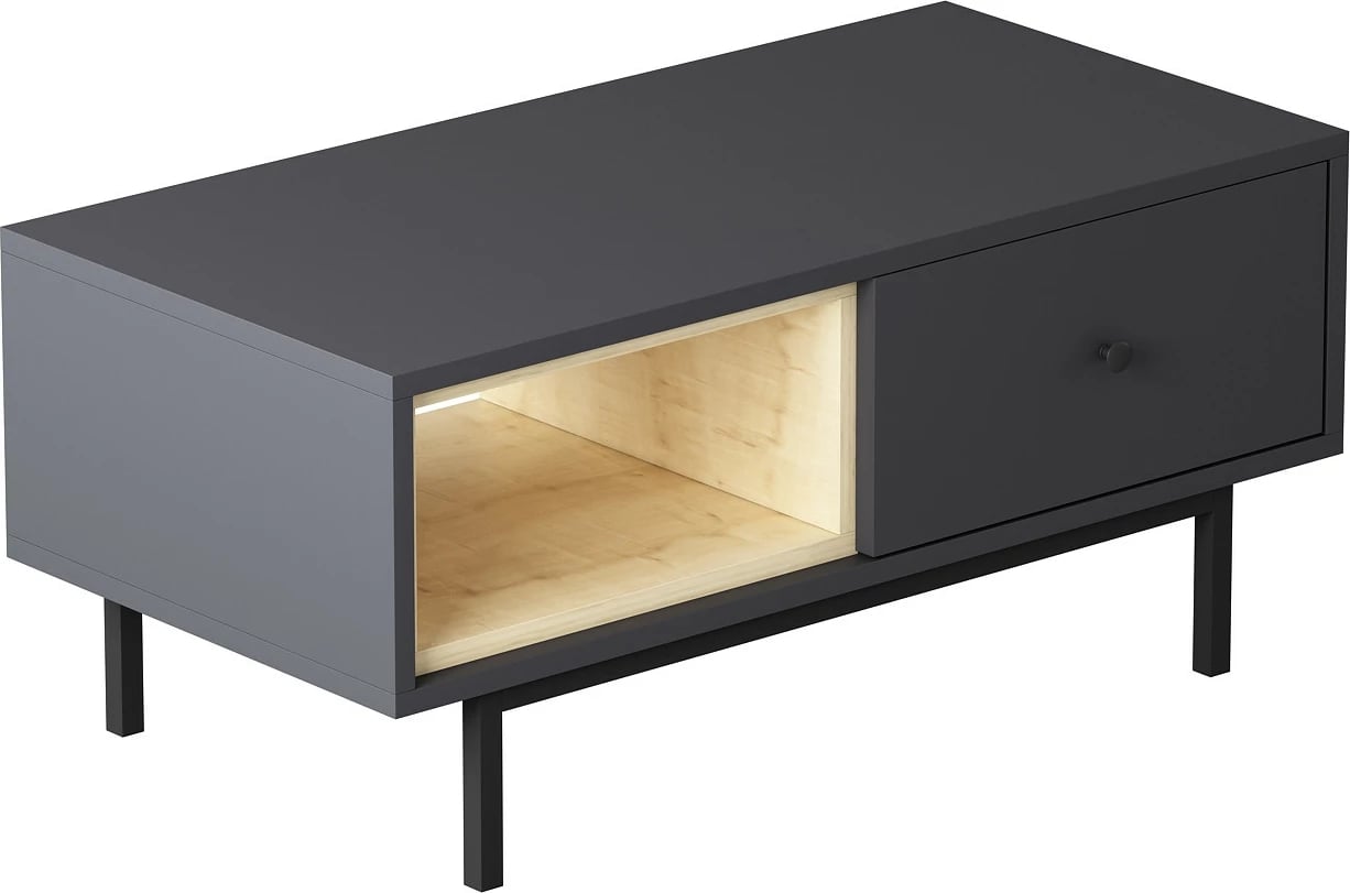 Tavolinë për kafe Hanah Home, ngjyrë natyrale-antracit