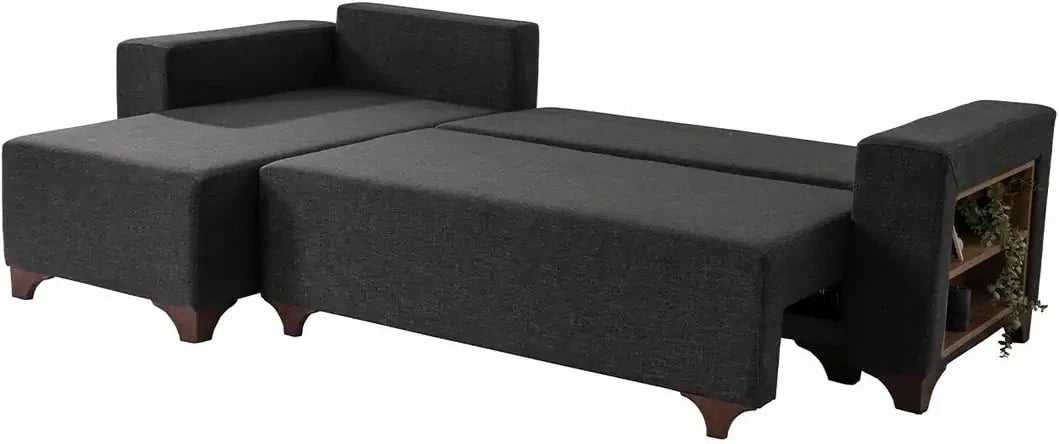 Kënd divan-krevat, ngjyrë antracit, Tloft Mini