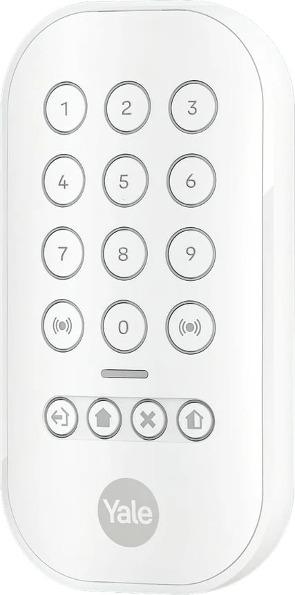 Komplet alarmi i mençur YALE HOME AL-SK2-1A-EU, me panel kontrolli, tastierë, 2 sensorë lëvizjeje, 2 sensorë dritare/derë, Bardhë