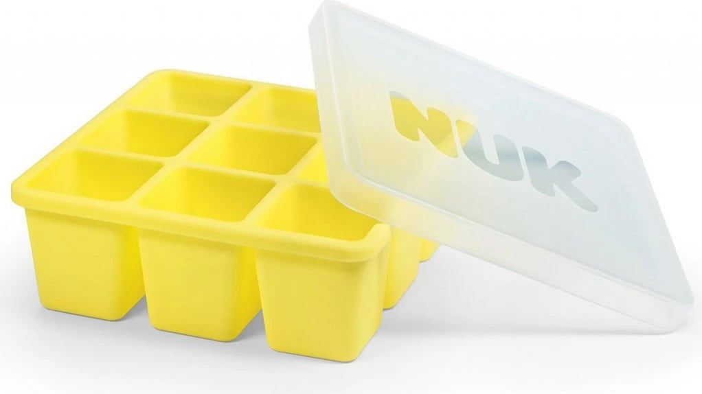 Kallëp silikoni për ngrirje, NUK, 9 porcione 60 ml, BPA-free, i verdhë