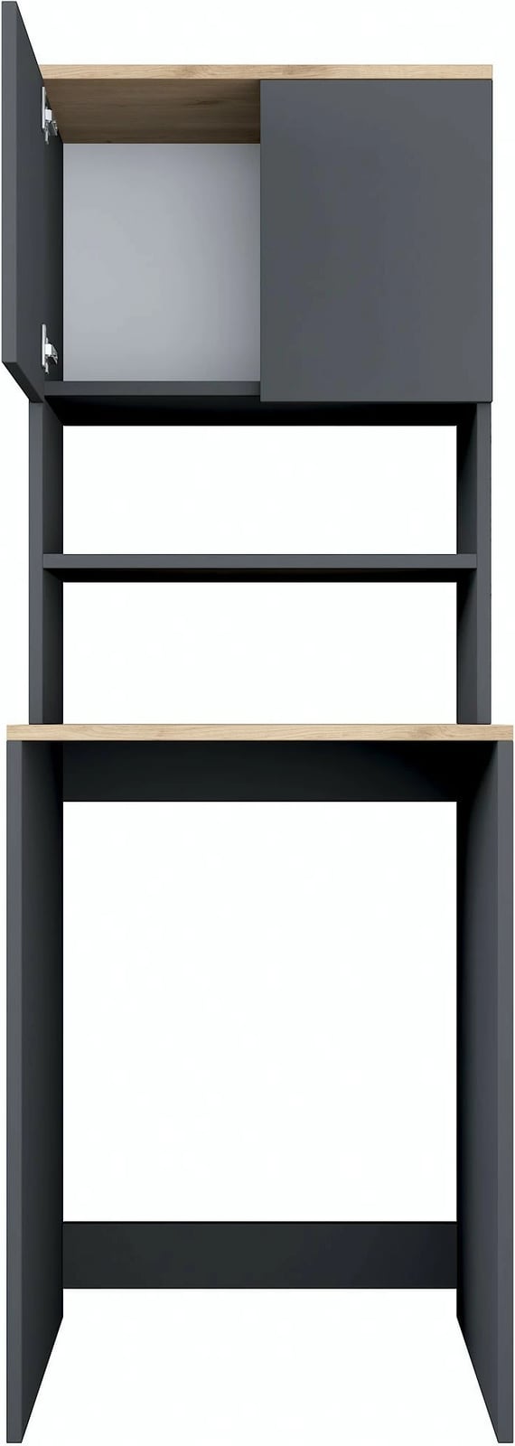 Dollap për lavatriçe, ngjyrë arrë dhe antracit, Hanah Home KD101 - 2674