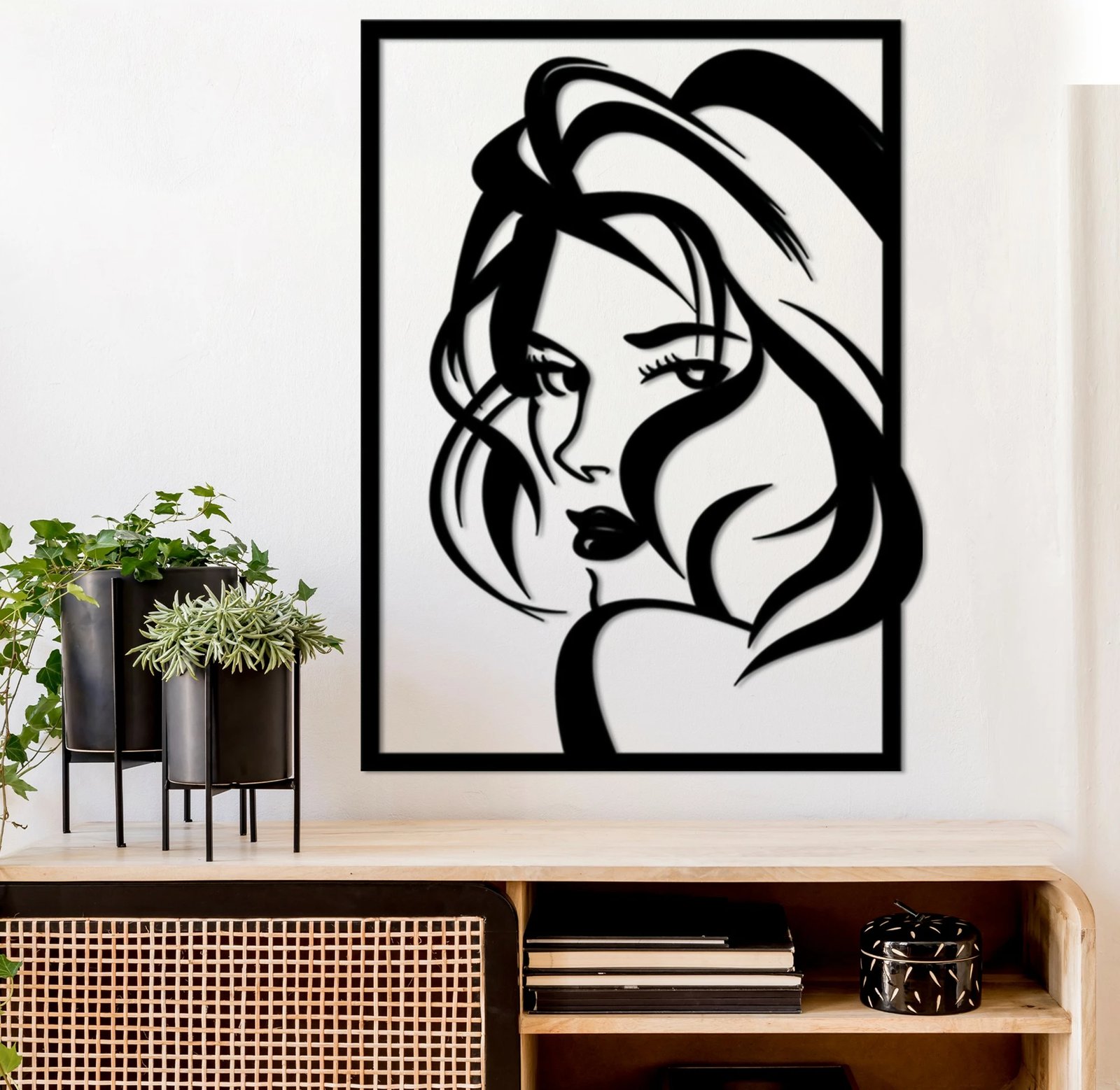 Aksesor dekorativ metalik për mur Wallity, Look