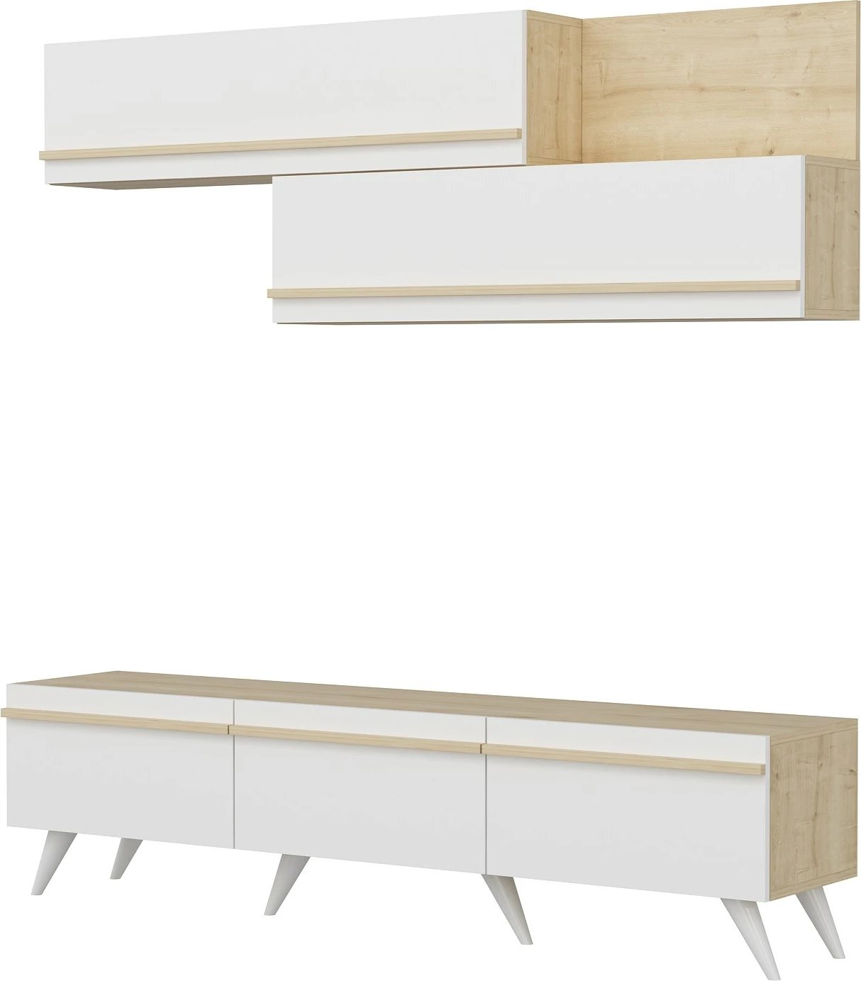 Komodë TV Skye Decor, Amsterdam - ngjyrë safir, e bardhë