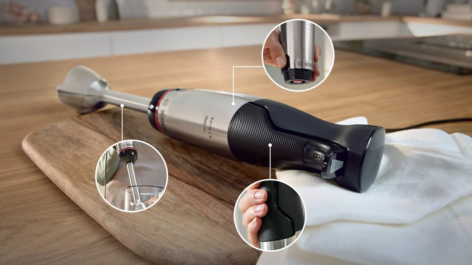 Blender Bosch Serie 6 MSM6M622, 0.6 L, Inox