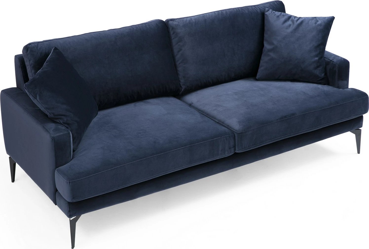 Divan dy ulëshe, ngjyrë navy blue, Papira 2 Seater