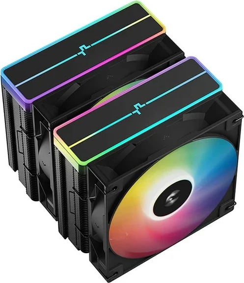 Kasë ftohëse Deepcool AG620 Black ARGB V2, 2 ventilatorë, 6 tuba termikë, 120mm, e zezë Kasë ftohëse Deepcool AG620 Black ARGB V2, 2 ventilatorë, 6 tuba termikë, 120mm, e zezë