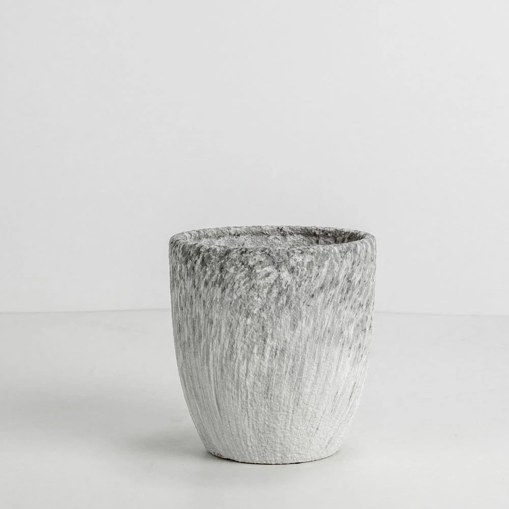 Set vazo VINSON, 3 copë, qeramikë, gri-bardhë, 30x30x31 cm