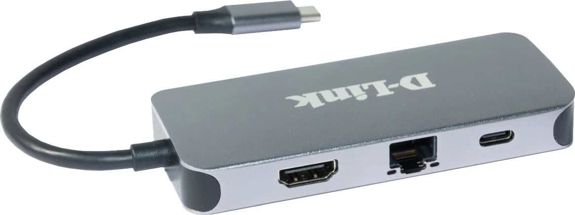 Hub USB-C D-Link 6-in-1, HDMI, Ethernet, 4K, Gri