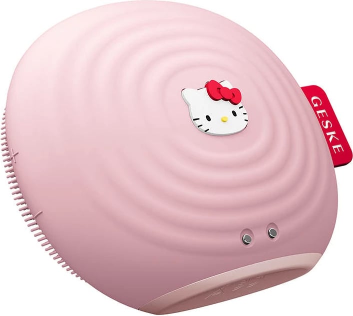 Furçë elektrike për pastrim fytyre Geske HK000011PI01, 4-në-1, me aplikacion, Hello Kitty pink