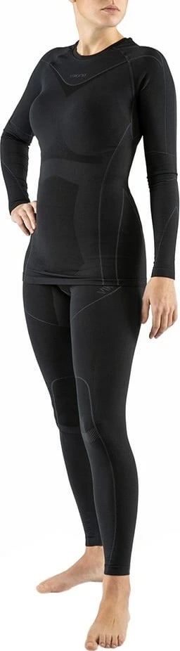 Tuta termoaktive Viking Gaja Bamboo për femra, e zezë | M