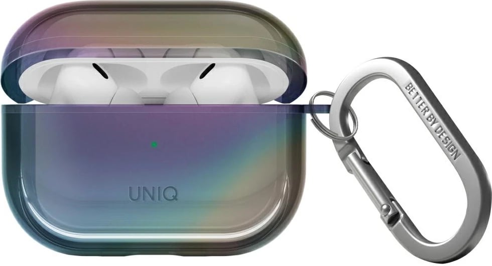 Mbështjellës UNIQ Iridescia për AirPods Pro 2, me karabiner, shumëngjyrësh