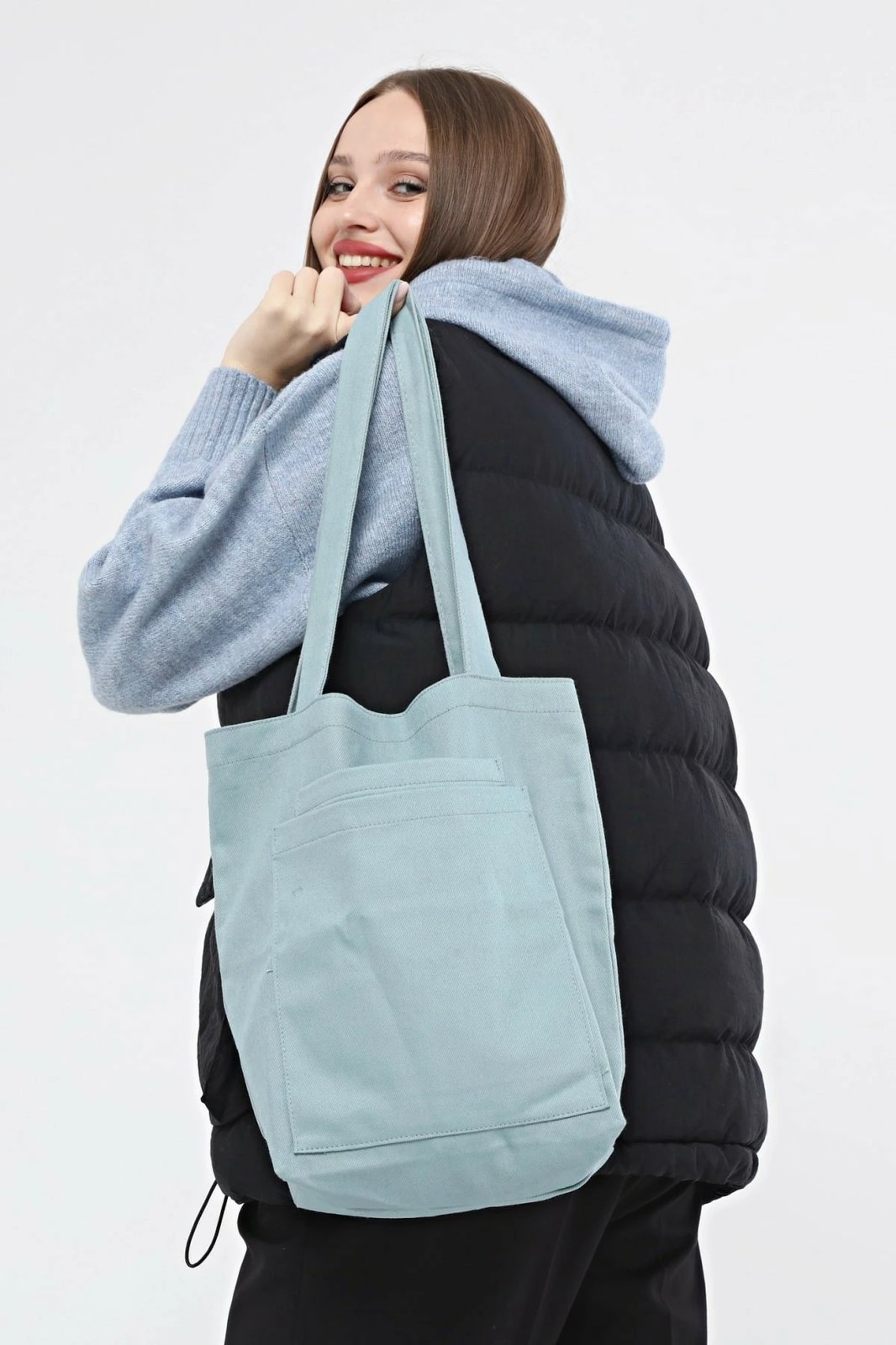 Çantë tote Zoozie Bags, 2121, ngjyrë kaltër
