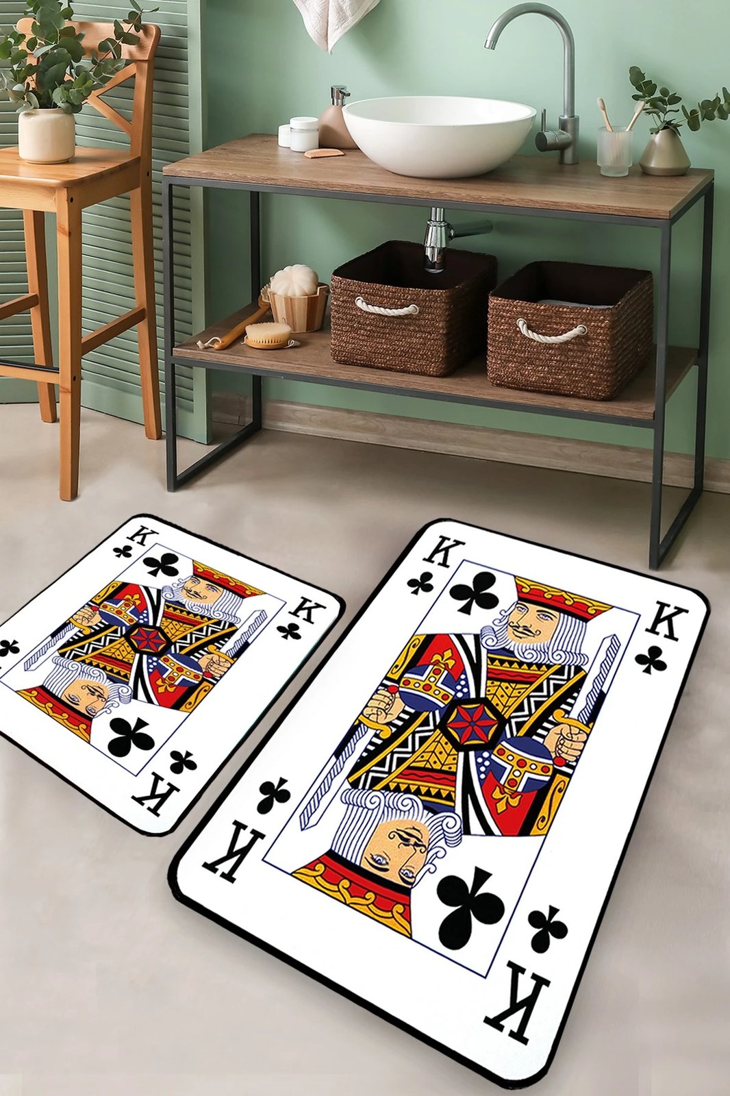 Set tapetesh banjoje (2 copë), Mijölnir, dizajn Karo letrash