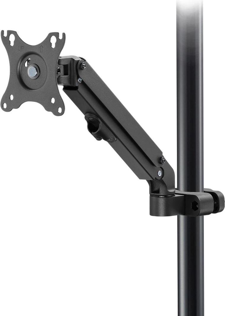 Mbajtës monitori Maclean MC-459 për tub/shtyllë, 17-27 inç, me gaz, i zi