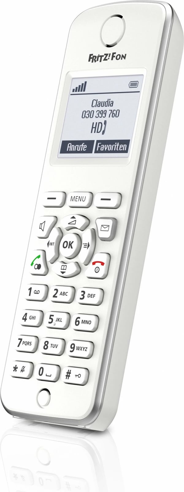 Telefon DECT AVM FRITZ!Fon M2, Wireless, 300 kontakte, Bardhë