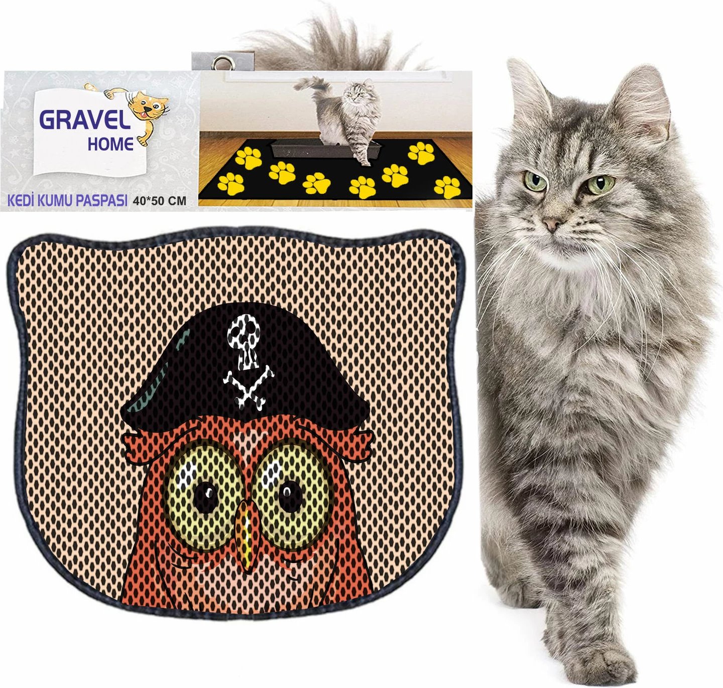 Tapet për rërë mace, shumëngjyrësh, Kdkafa0078